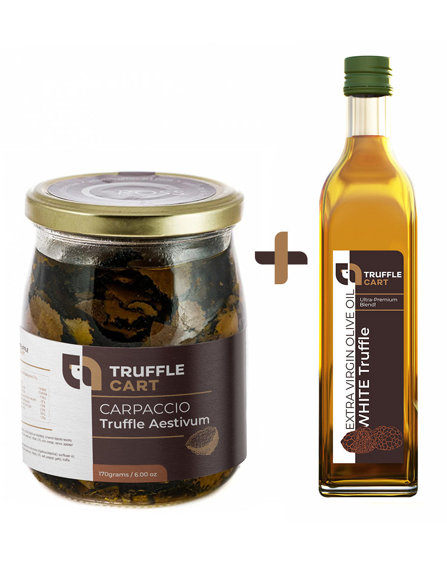 Truffle Set Sliced Black Truffles and White Olive oil
